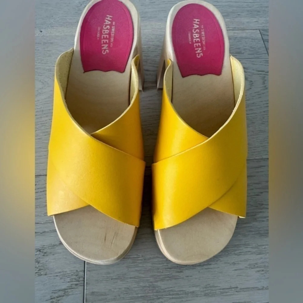 Swedish Hasbeens Yellow Mules